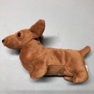 Ty Beanie Babies Weenie Dog Plush Stuffed Dachshund PVC 1995 RARE KR Mark Error